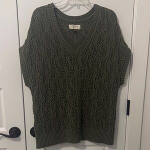 Sonoma Sage Green Cable Knit Sweater